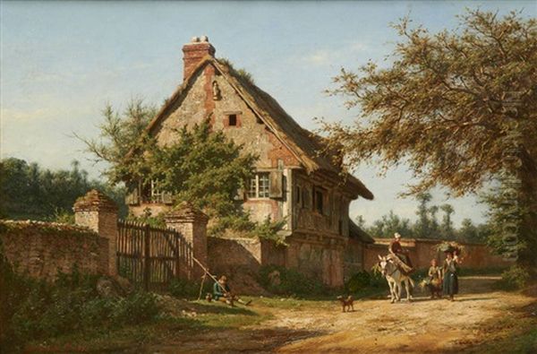 Ancienne Maison Normande Oil Painting by Willem Carel Nakken