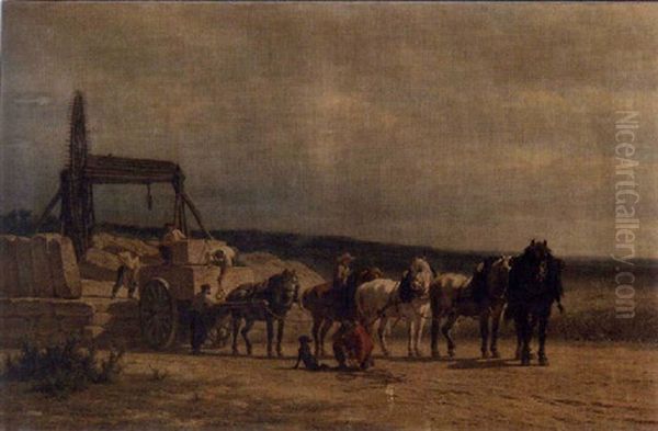 The Stone Quarry, Montrouge Oil Painting by Willem Carel Nakken