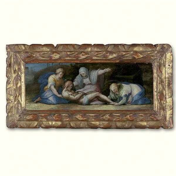 The Lamentation Oil Painting by Giovanni Battista di Matteo Naldini