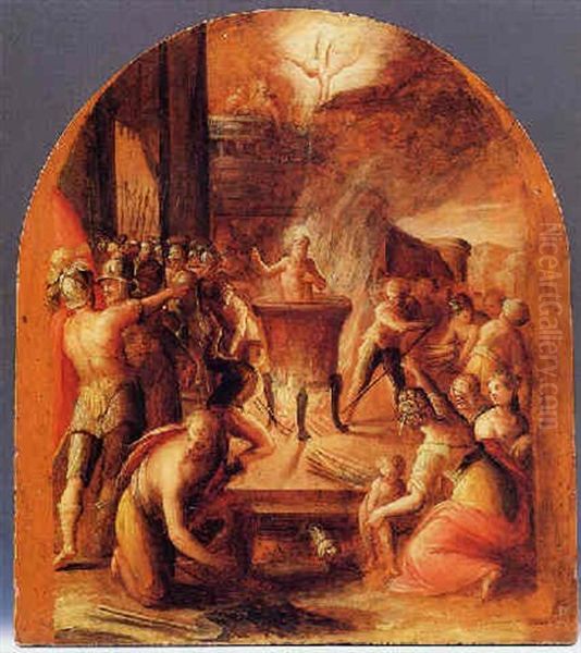 Martirio Di San Giovanni Evangelista Oil Painting by Giovanni Battista di Matteo Naldini