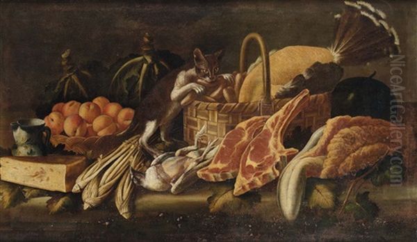 Coppia Di Nature Morte Oil Painting by Giacomo Nani