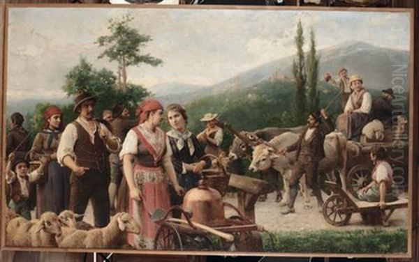 Ritorno Alla Campagna by Napoleone Nani