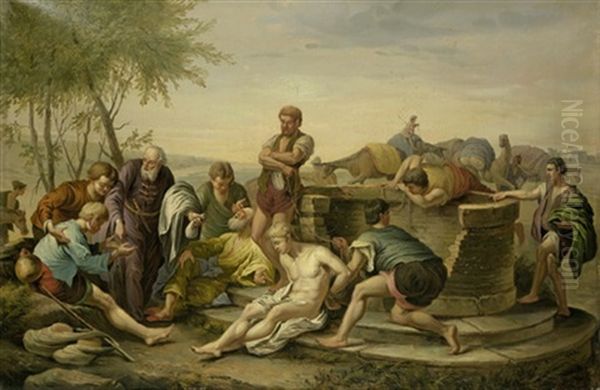 Joseph Wird Von Seinen Brudern An Die Agyptischen Handler Verkauft Oil Painting by Gerhard Heinrich Nanninga