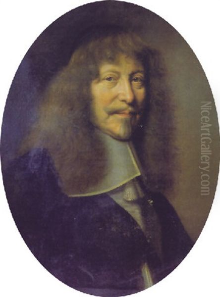 Portrait De Louis Phelypeaux De La Vrilliere Oil Painting by Robert Nanteuil