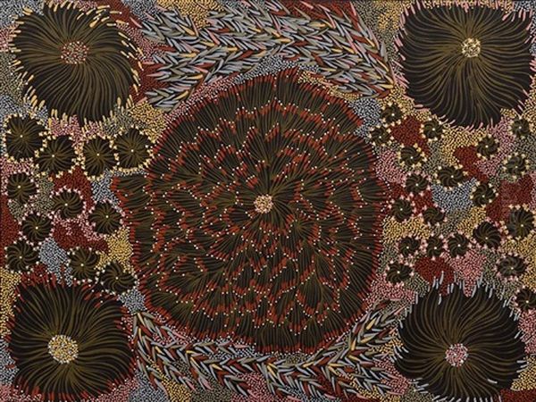 Uparli Tjukurrpa (bush Banana Dreaming) Oil Painting by Eunice Napangardi