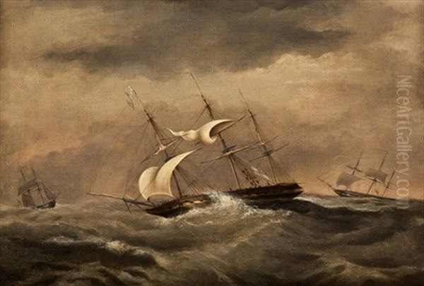 Stormy Seas Oil Painting by George Alexander Napier