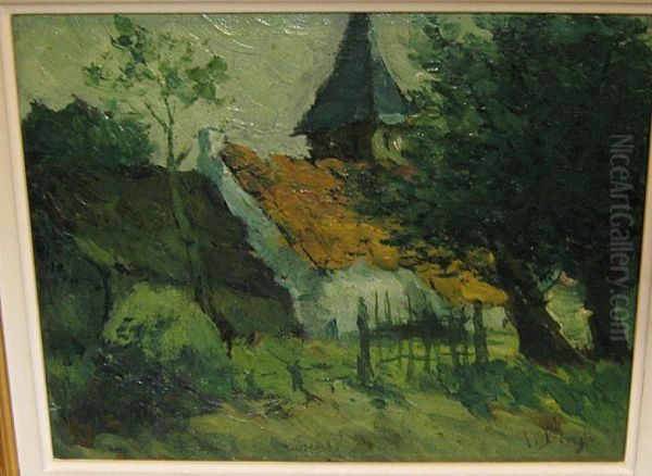 Eglise En Ville Oil Painting by Franz Binje