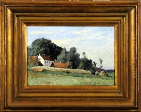 Vue De Ferme Oil Painting by Franz Binje