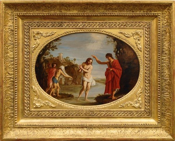 The Baptism Of Christ Oil Painting by Filippo Napoletano