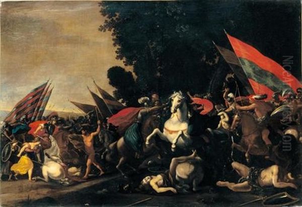 Battaglia Oil Painting by Filippo Napoletano