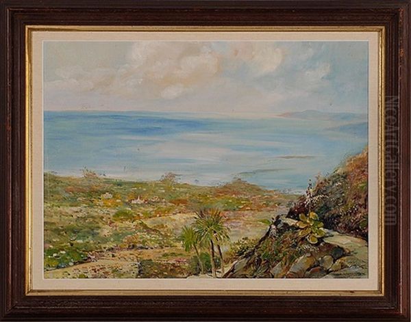 Pearl Harbor, U.s. Naval Station, Honolulu Oil Painting by Harry (Nap) Nappenbach