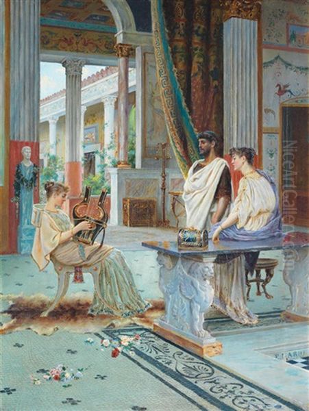 Pomeriggio Musicale, Pompeii Oil Painting by Enrico Nardi