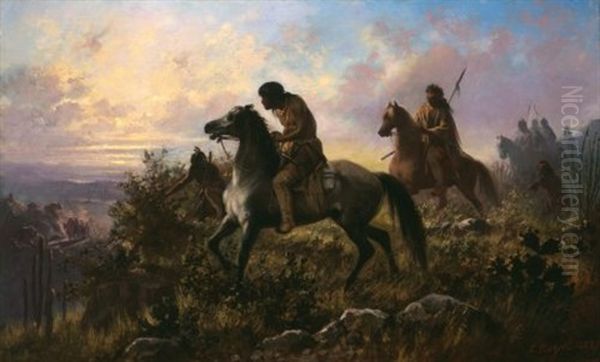 The Ambush Oil Painting by Ernest Etienne Narjot