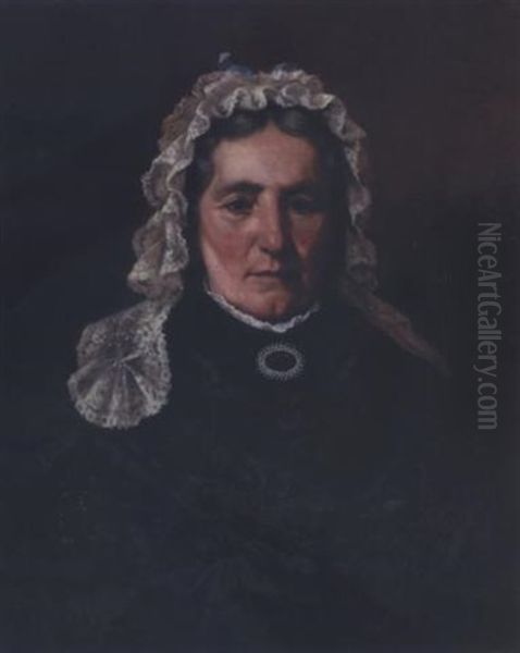 A Portrait Of Mrs. John B.r. Cooper (maria Geronima Encarnacion Vallejo) Oil Painting by Ernest Etienne Narjot