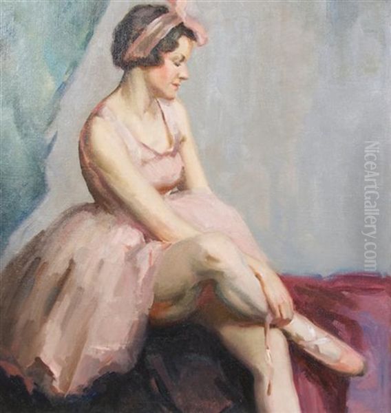 Ballerina Anna Pavlova Oil Painting by Joseph Nash