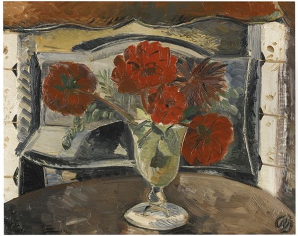 Dahlias Oil Painting by Paul Nash