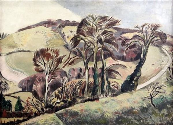 The Chilterns 1923 Oil Painting by Paul Nash