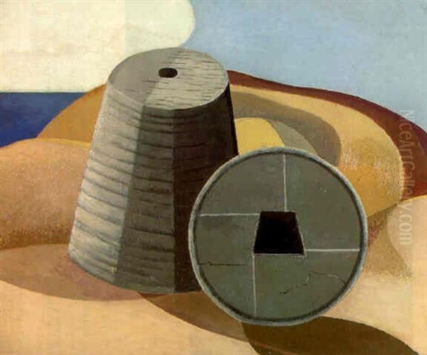 Mineral Objects Oil Painting by Paul Nash