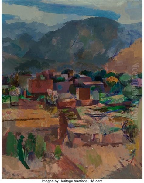 View Of Ranchos Oil Painting by Willard Ayer Nash