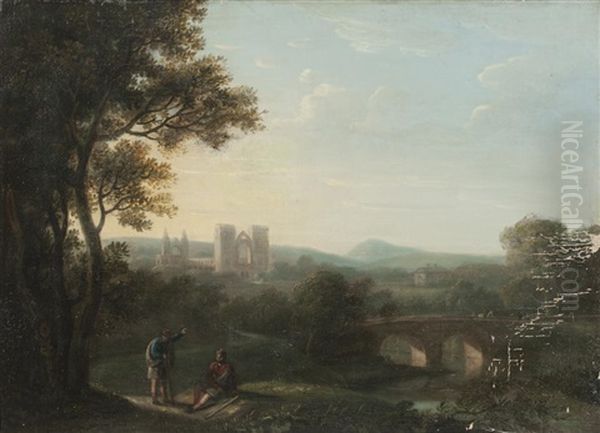 View Of Jedburgh Abbey From The North-west Oil Painting by Alexander Nasmyth