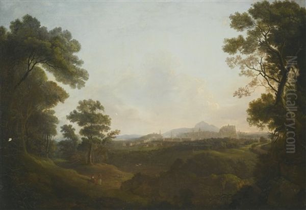 View Of Edinburgh From The North West Oil Painting by Alexander Nasmyth