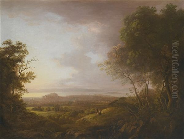 View Of Edinburgh From Blackford Oil Painting by Alexander Nasmyth