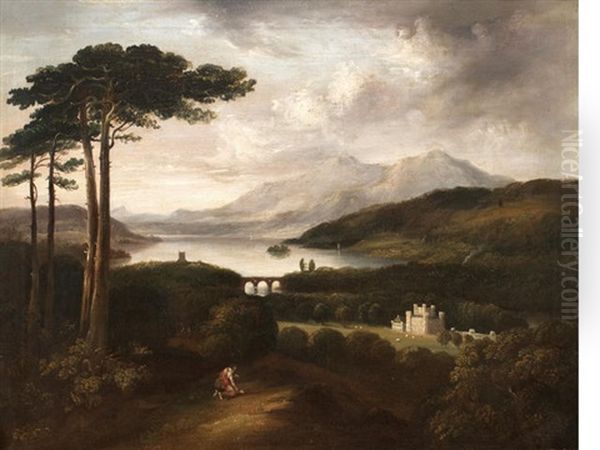 Taymouth Castle Oil Painting by Alexander Nasmyth