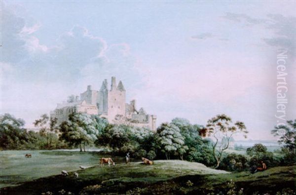 Craigmillar Castle, Edinburgh Oil Painting by Alexander Nasmyth