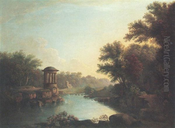 St Bernard's Well - Water Of Leith Oil Painting by Alexander Nasmyth