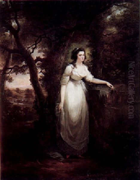 Portrait Of Robina Crawford Of Jordanhill Oil Painting by Alexander Nasmyth