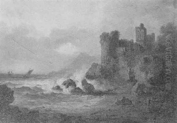 Tantallon Castle Near Dunbar Oil Painting by Alexander Nasmyth