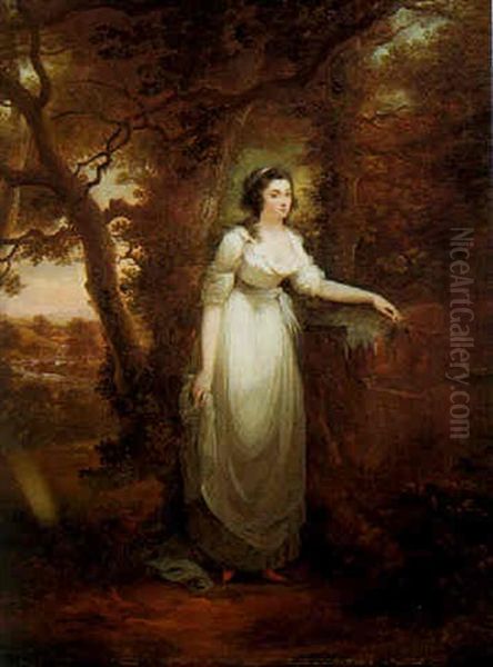 Portrait Of Robina Crawford Of Jordanhill Oil Painting by Alexander Nasmyth