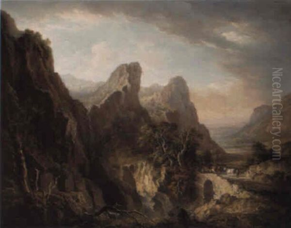 The Sisters Of Glen Coe Oil Painting by Alexander Nasmyth