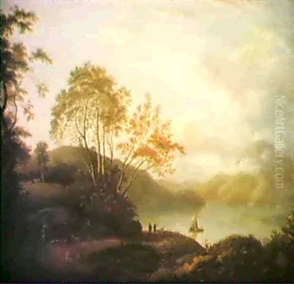 Loch Katrine Oil Painting by Alexander Nasmyth