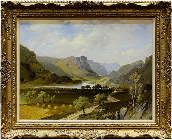 View Of Thirlmere From Wythburn Oil Painting by Anne Gibson (Bennett) Nasmyth