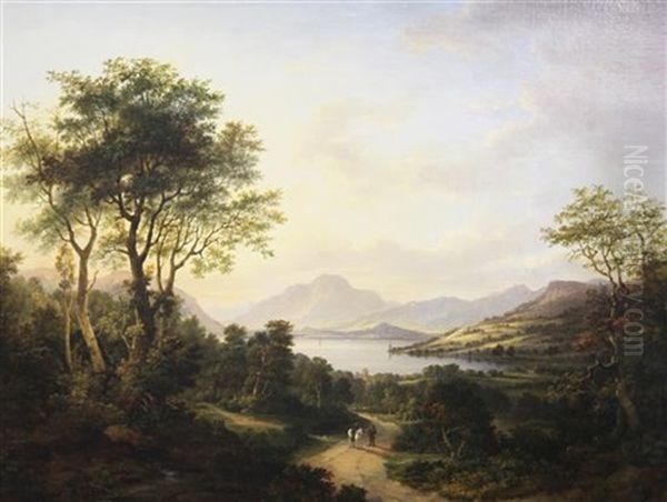 A Lakeland View Oil Painting by Jane Nasmyth