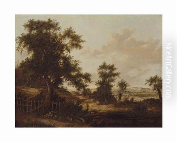 Landscape, Pool And Tree Oil Painting by Patrick Nasmyth