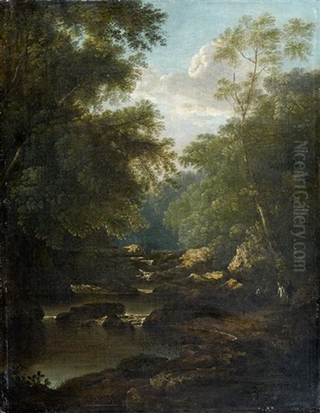 Paysage De Cascade Oil Painting by Patrick Nasmyth