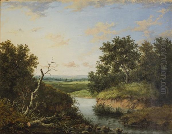 A View In Hampshire Oil Painting by Patrick Nasmyth