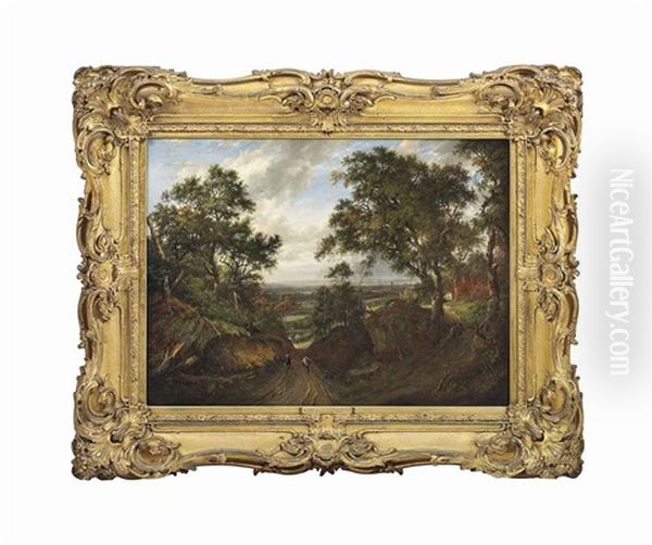 A View Near East Grinstead Oil Painting by Patrick Nasmyth