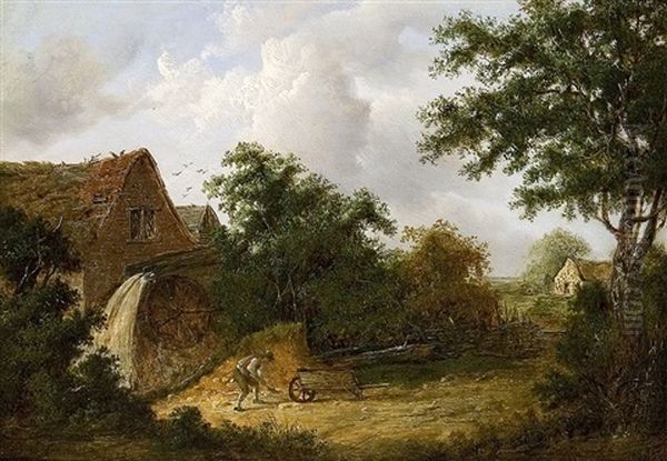 An Der Wassermuhle Oil Painting by Patrick Nasmyth