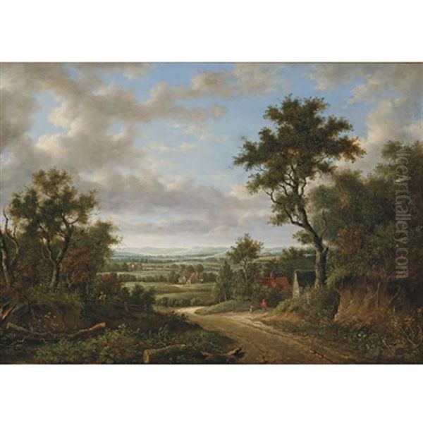 View In Surrey Oil Painting by Patrick Nasmyth