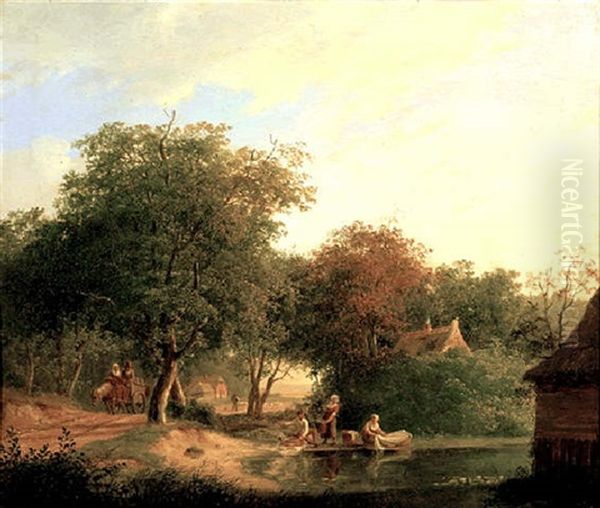 Laundry Day Oil Painting by Patrick Nasmyth