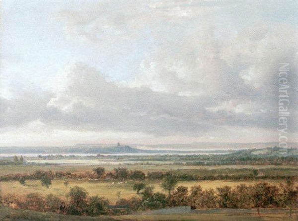 View Of Poole Harbour Oil Painting by Patrick Nasmyth