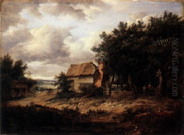 Farmhouse In The Clearing Oil Painting by Patrick Nasmyth