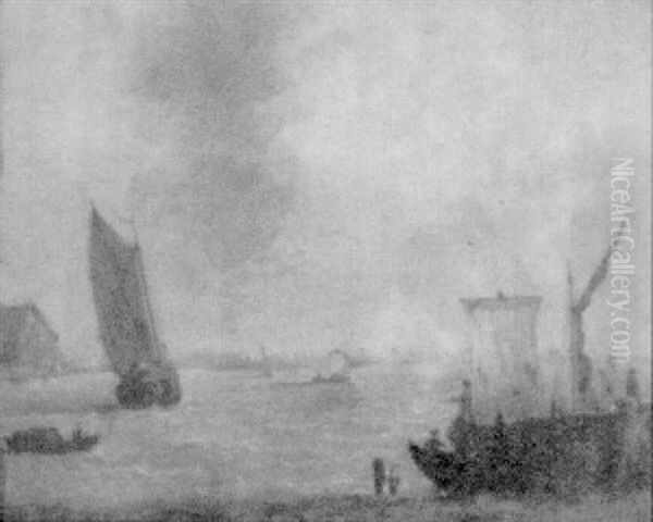 In The Solent Oil Painting by Patrick Nasmyth