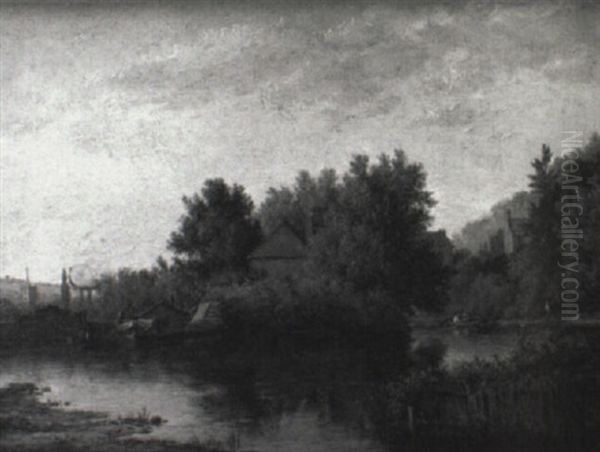 View On The Stour Oil Painting by Patrick Nasmyth