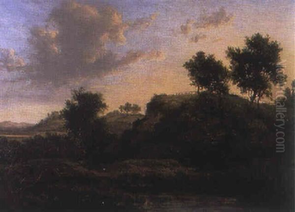 Landscape With Stream And Cottage Oil Painting by Patrick Nasmyth