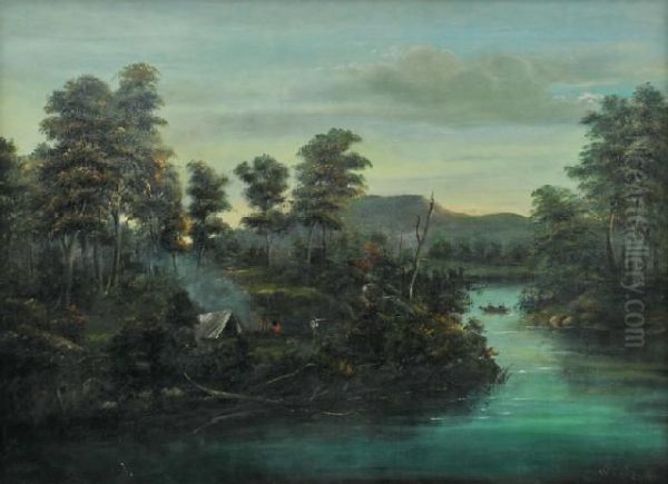 River Oil Painting by William Binzer