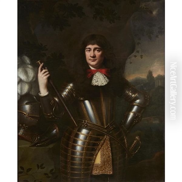 Portrait Of A Commanding Officer Oil Painting by Pieter Nason